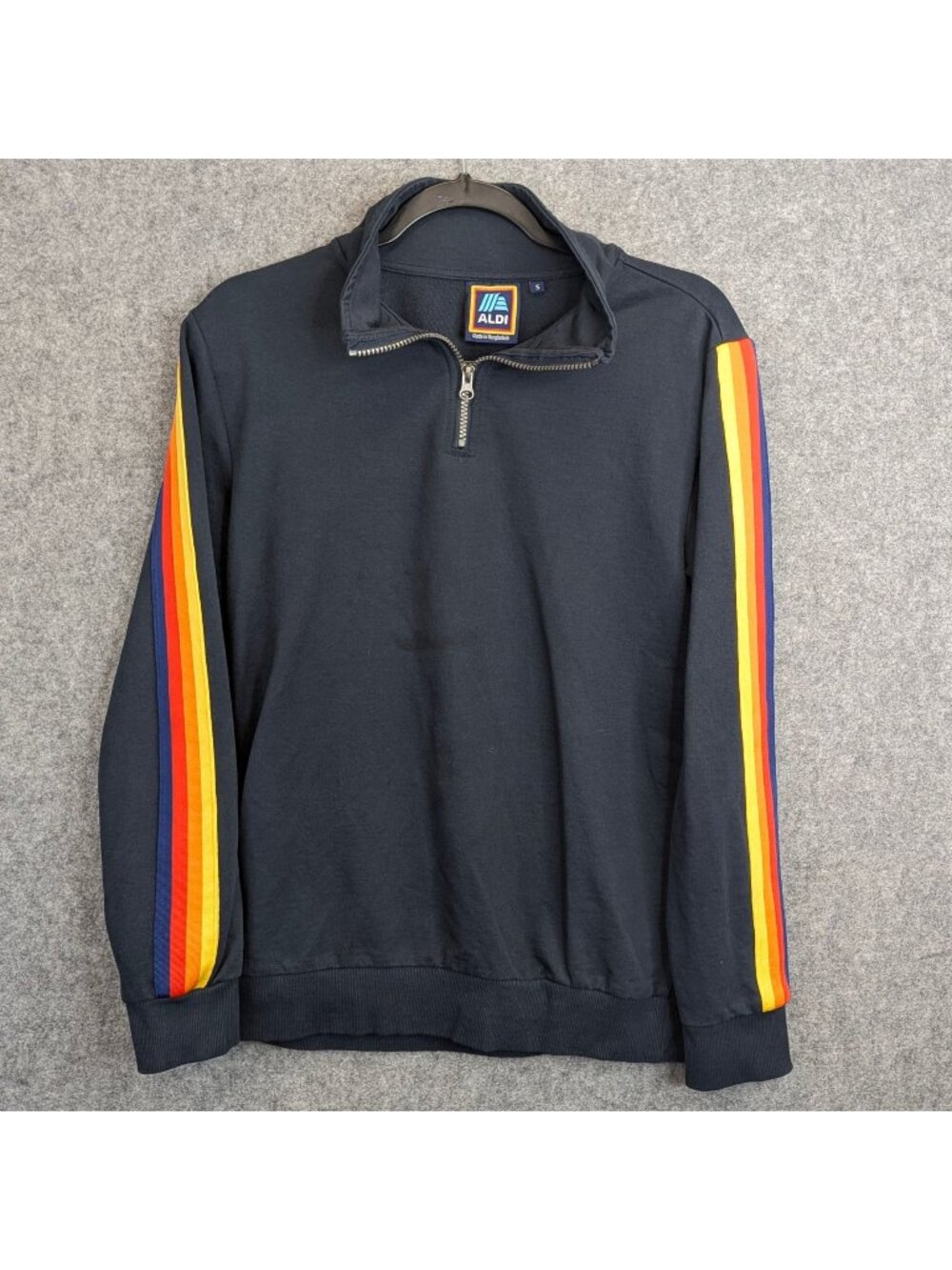 Aldi Capsule Collection Pullover Quarter 1/4 Zip Blue Unisex Men Women S Small